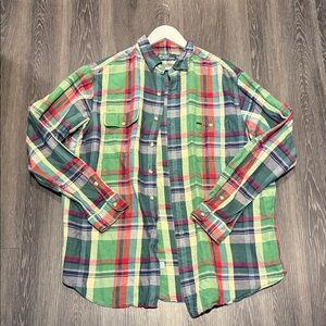 Ralph Lauren Vintage 90s Multicolor Plaid Casual Shirt